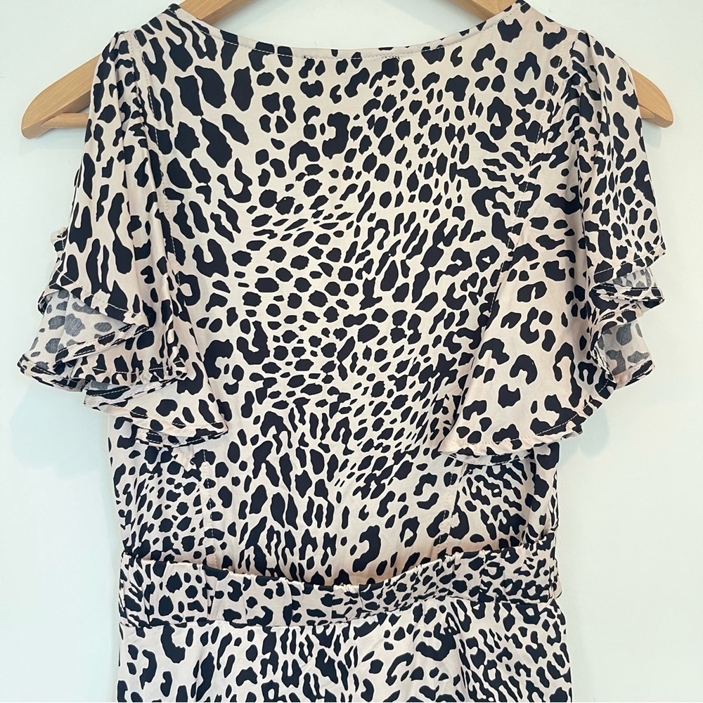 New Olivaceous Leopard Print Ruff Dress - Women's Size Small - Picture 7 of 13